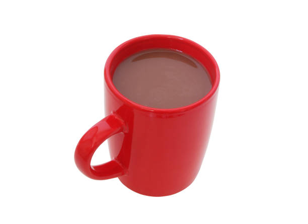 istock Red cup with cacao drink isolated 1179123554