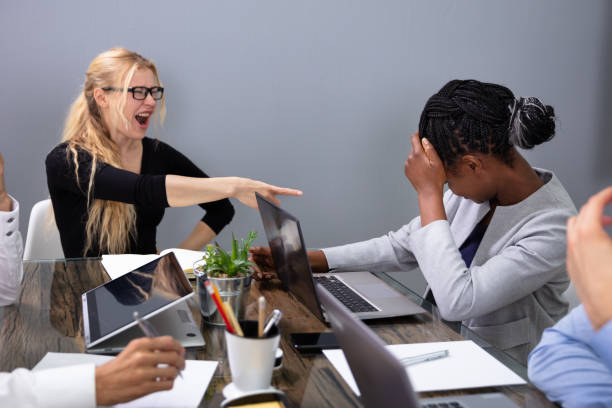 istock Businesswoman Shouting At Her Employee At Workplace 1179124041