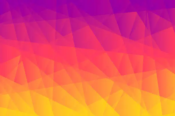 Vector illustration of Abstract geometric background - Polygonal mosaic with Orange gradient