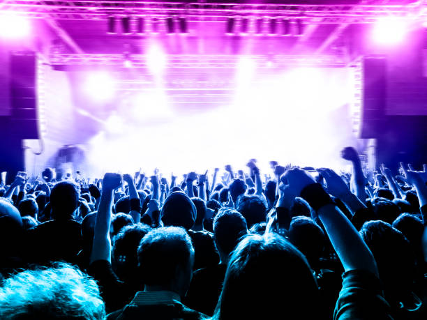 istock Concert crowd in front of a live stage 1179125299