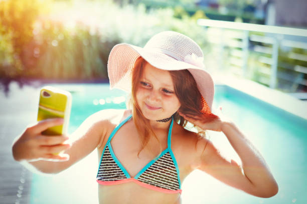 istock Young girl taking selfie 1179128676