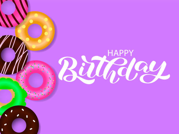 istock Happy birthday lettering. Vector illustration for card or banner 1179133277