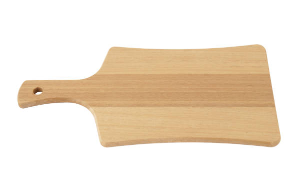 istock Wooden cutting board isolated on white 1179137690