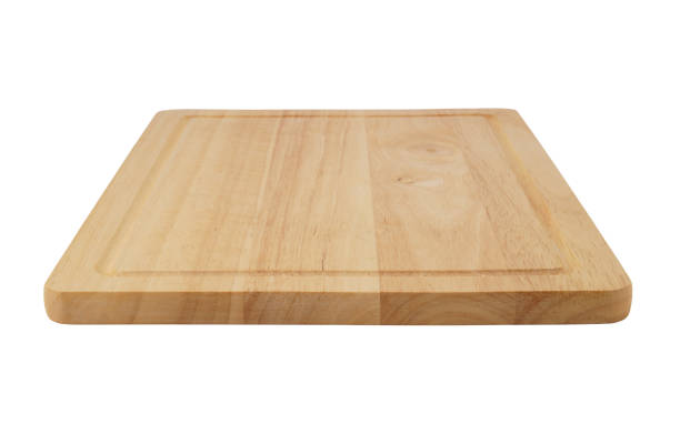 istock Wooden cutting board isolated on white 1179137703