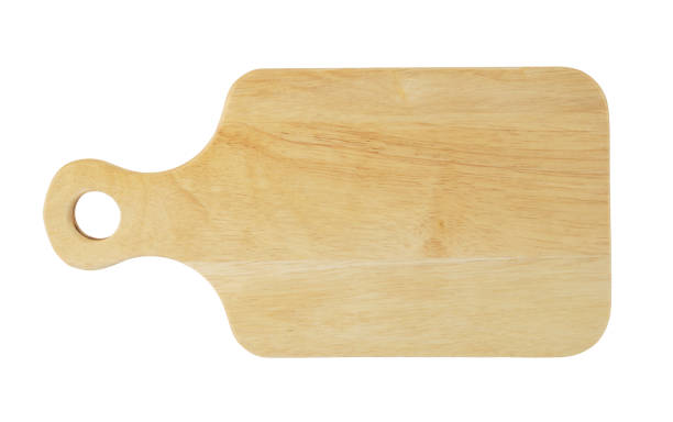 istock Wooden cutting board isolated on white 1179138259
