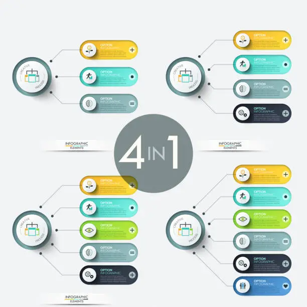 Vector illustration of Colorful infographic design templates