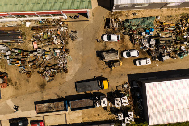 istock Scrap metal junkyard area 1179139664