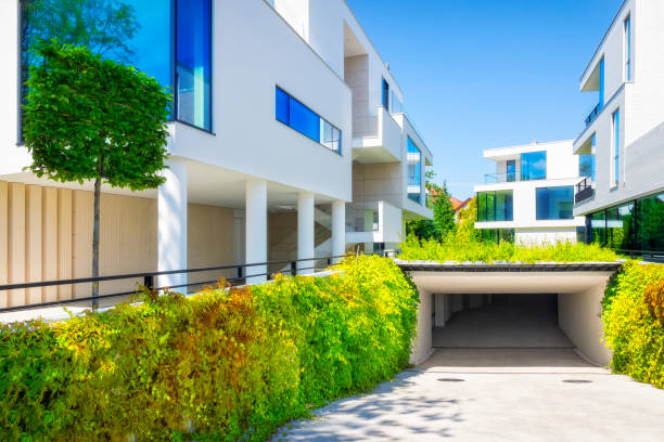 istock Modern housing estate with underground garage 1179140907