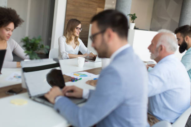 istock Business people discussing a strategy and working together in office 1179141113