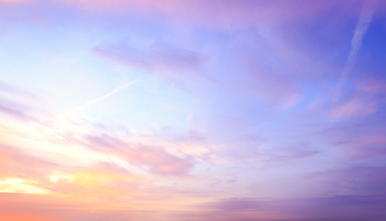 Dramatic sky autumn sunset background