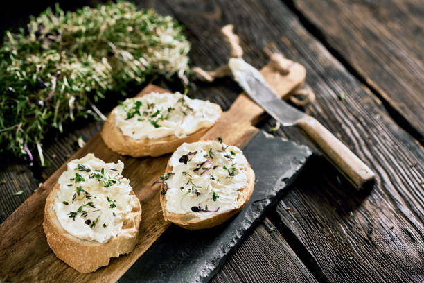 istock Homemade cream cheese with crunchy baguette 1179143734