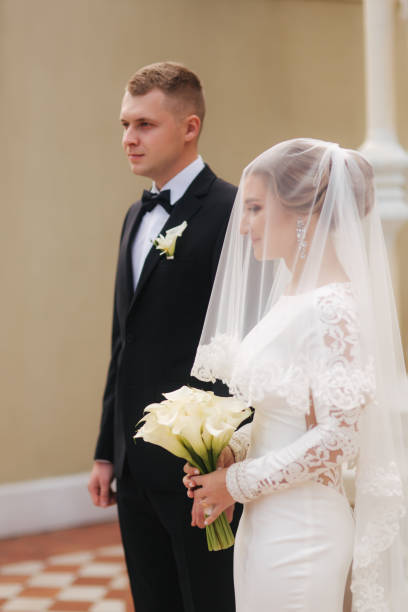istock Groom and bride on wedding ceremony outside 1179146501