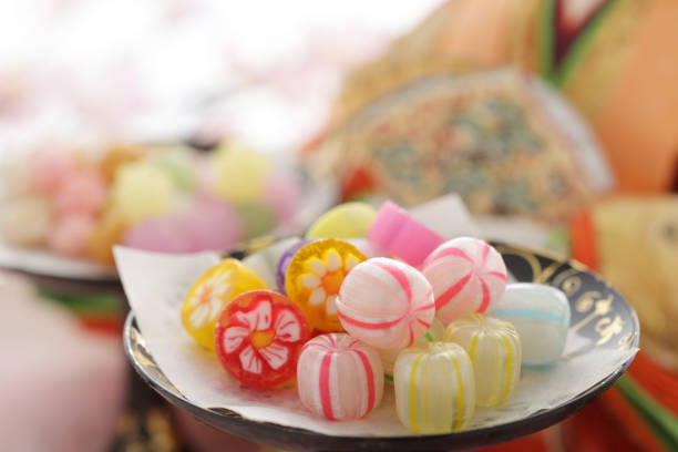 istock Colorful Japanese traditional sweets 1179151826