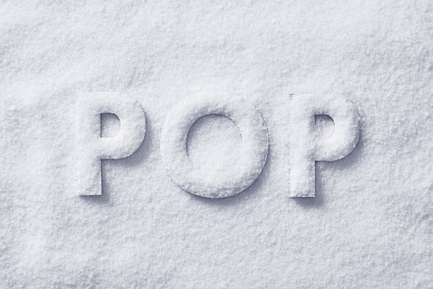 istock Pop letters on a sugar background viewed from above. Sugar pop concept. Top view 1179152558