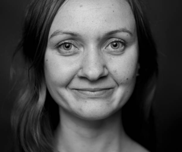 istock Young Woman Showing Expresion Black & White Isolated 1179152813