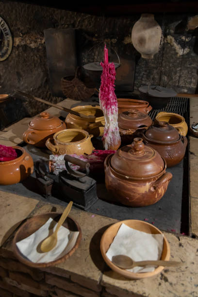 istock dishes in a medieval tavern, Hungary 1179157362