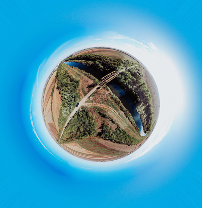Circle Panorama tiny planet created by dji camera