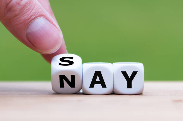 istock Say nay. Dice form the expression 