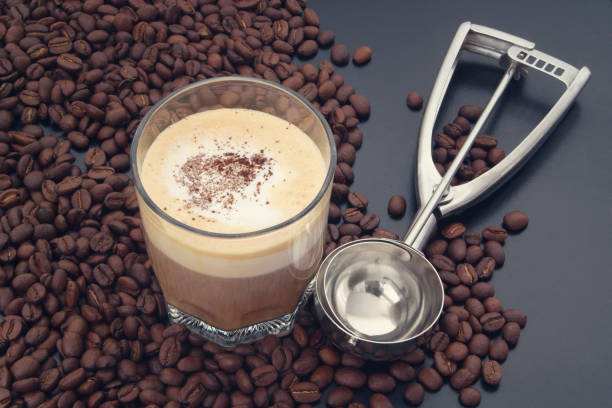 istock Affogato coffee on roasted coffee beans 1179162530