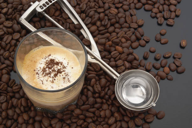 istock Affogato coffee on roasted coffee beans 1179162537