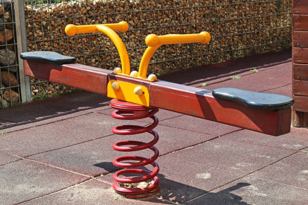 Teeter at the yard of the kindergarten