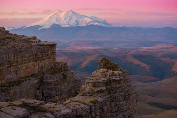 istock Mountain autumn. Elbrus Bermamyt plateau, sunset 1179167720