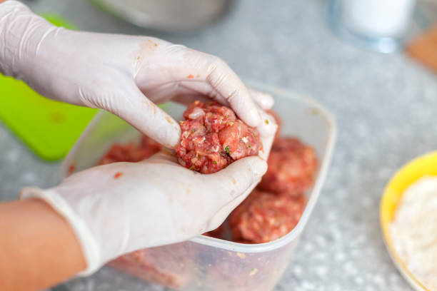 istock Person making beef patties 1179168054