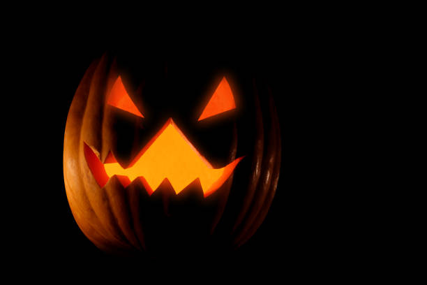 istock Spooky pumpkin lantern in the darkness for Halloween 1179169545