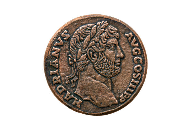 로마 황제 하드리아누스의 로마 세스터티우스 동전 117-138 ad - coin roman ancient rome 뉴스 사진 이미지