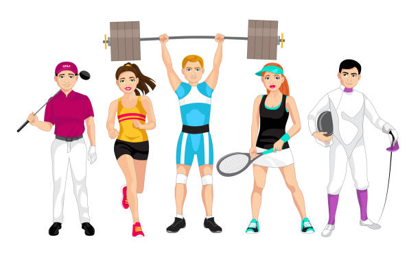 istock Set of people related to the different sports 1179178079