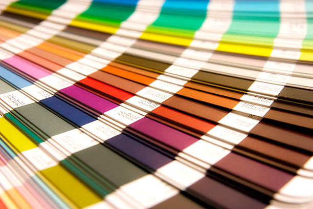 pantone - swatch spectrum multi colored document fotografías e imágenes de stock