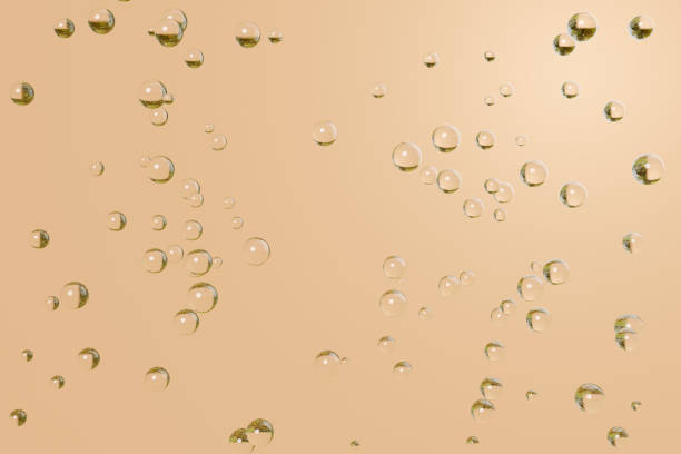 istock 3D rendering fall abstract art illustration. A set raindrops fly on an orange background. Moving design concept. 1179179199