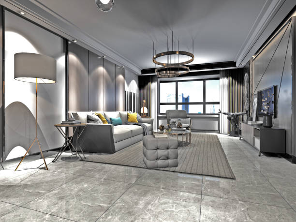 istock 3d render of modern living room interior. 1179186690