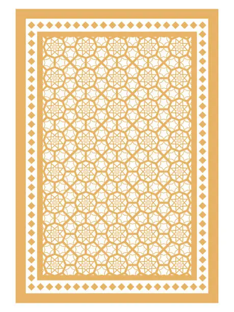 Vector illustration of Ottoman Pattern, Wall Covering, Stretch Ceiling