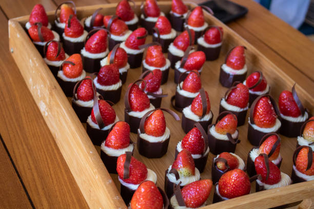 istock delicious and appetizing Strawberry, cream and chocolate candy 1179192383