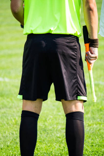 istock Referee in a soccer match walks by the line 1179193357
