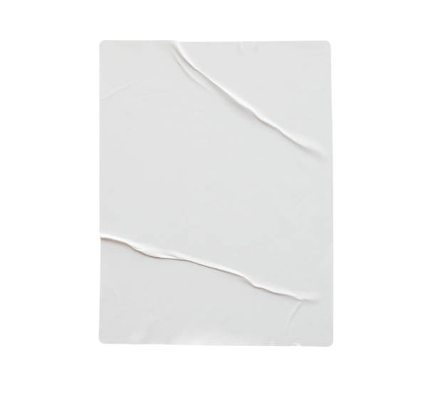 istock Blank white crumpled and creased paper poster texture isolated on white background 1179194575