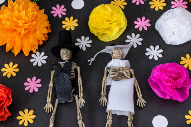 죽은 장식의 날 - day of the dead mexico bride human skeleton 뉴스 사진 이미지