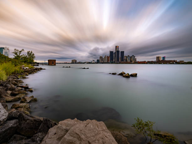 istock Detroit, Michigan - Skyline Long Exposure 1179200338