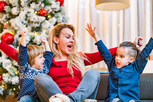 istock Boys happiness at Christmas Eve 1179202654