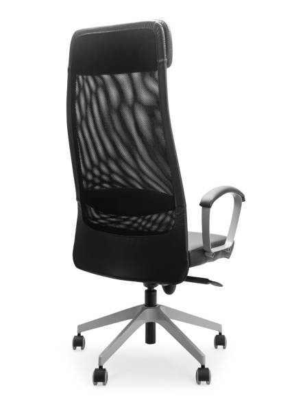 istock Black office chair isolated on white background with clipping path 1179202757