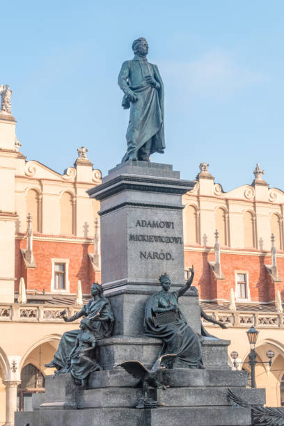 istock Adam Bernard Mickiewicz Monument at Main Market Square in Krakow, Poland. 1179204354