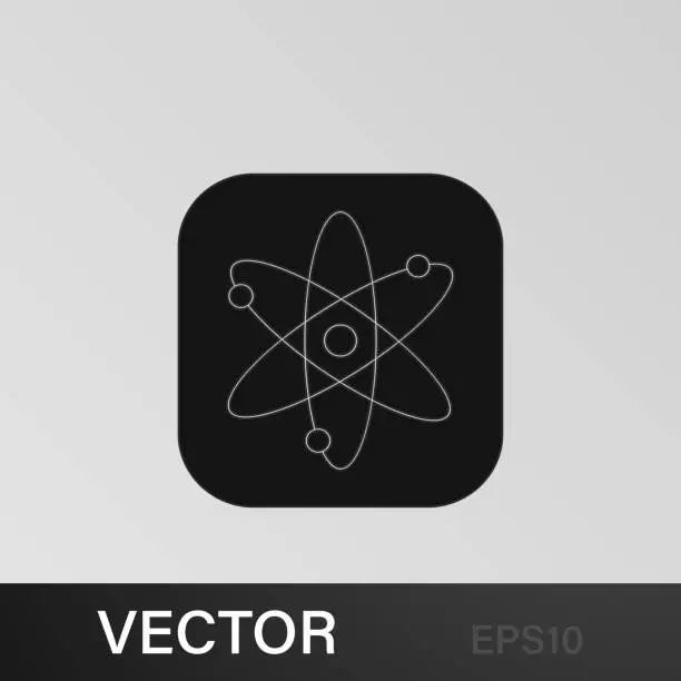 Vector illustration of atom icon. Signs and symbols can be used for web, logo, mobile app, UI, UX