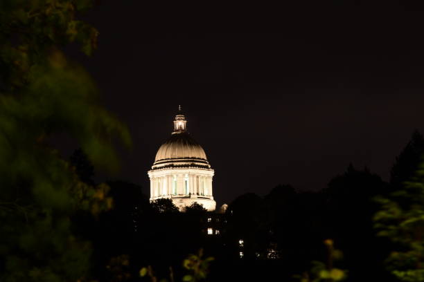 istock Washington State Capitol Dome Against Night Sky 1179211105