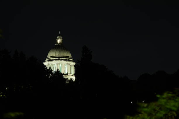 istock Washington State Capitol Dome Against Night Sky 1179211194