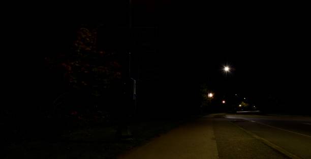 istock Sidewalk Along Deschutes Way At Night 1179211462