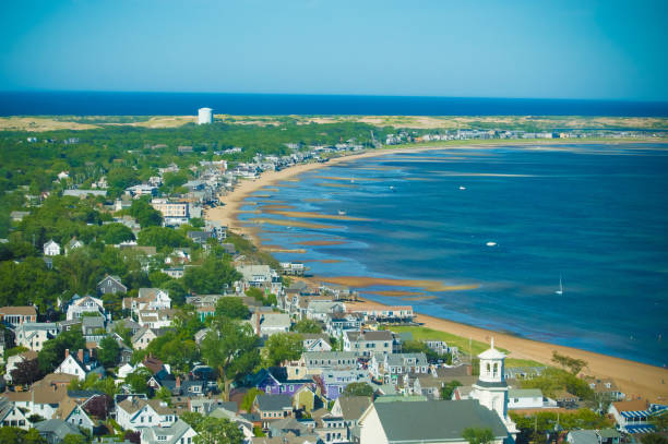 Cape-cod sea view from the Pilgrim Monument Massachusetts United States