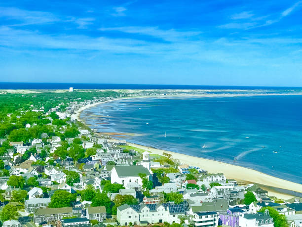 Cape-cod sea view from the Pilgrim Monument Massachusetts United States Cape-cod sea view from the Pilgrim Monument Massachusetts United States cape cod photos stock pictures, royalty-free photos & images