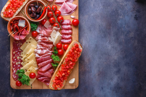 istock Wine set appetizers on wooden board, copy space 1179220223