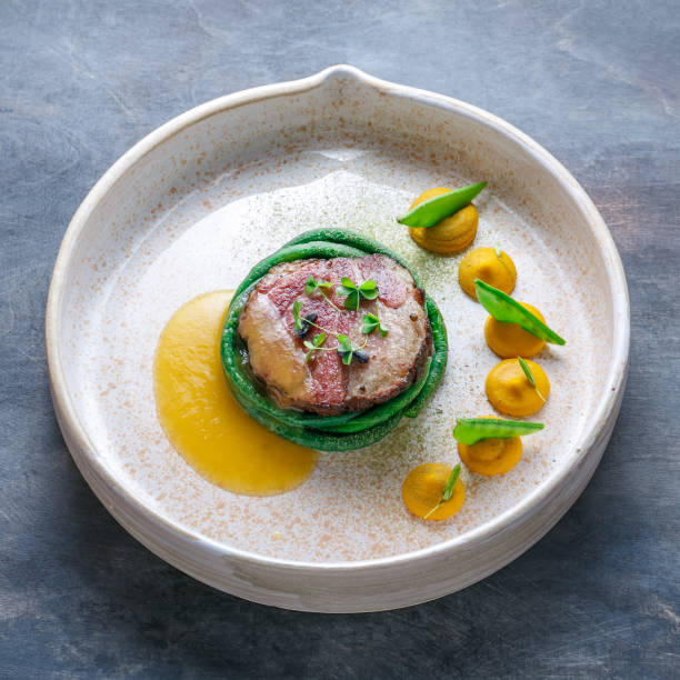 istock Haute cuisine, pork vacuum steak, fine dining. 1179223405
